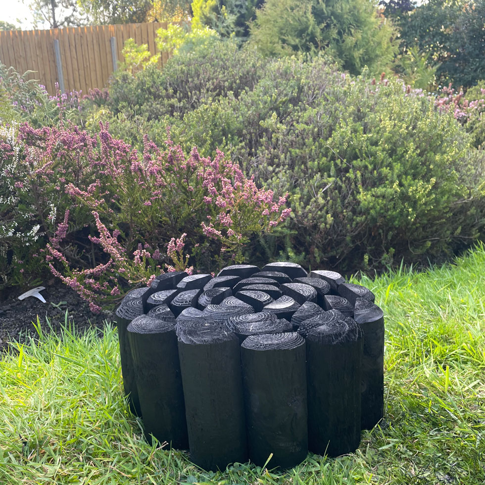 Wooden Garden Lawn Border Edging Roll 13cm x 1.8m