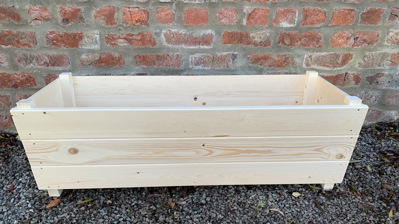 Wooden Rectangular Garden Planter Extra Deep Untreated