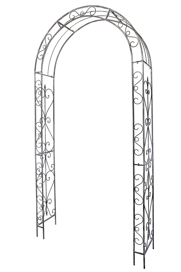 Metal Garden Arch Arbour Vintage Style Fleur De Lys