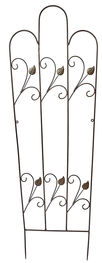 Scrolled Leaves Vintage Finish Garden Trellis Panel