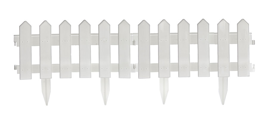 White Plastic Picket Fence