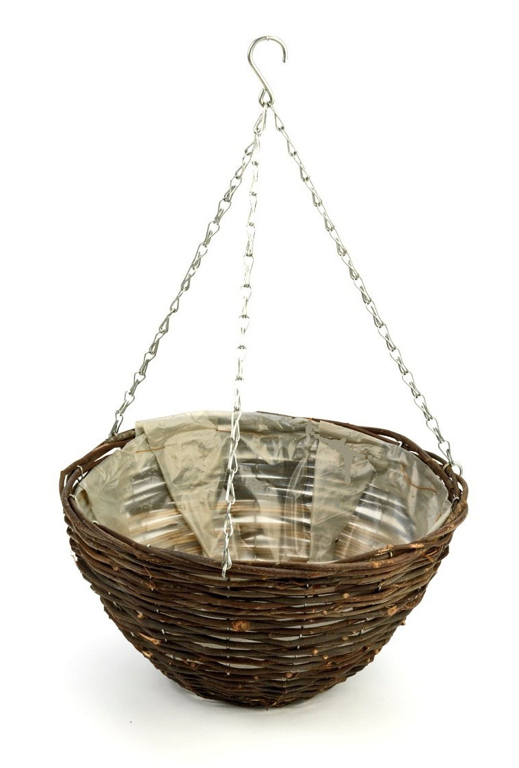 35cm Willow Rattan Hanging Basket