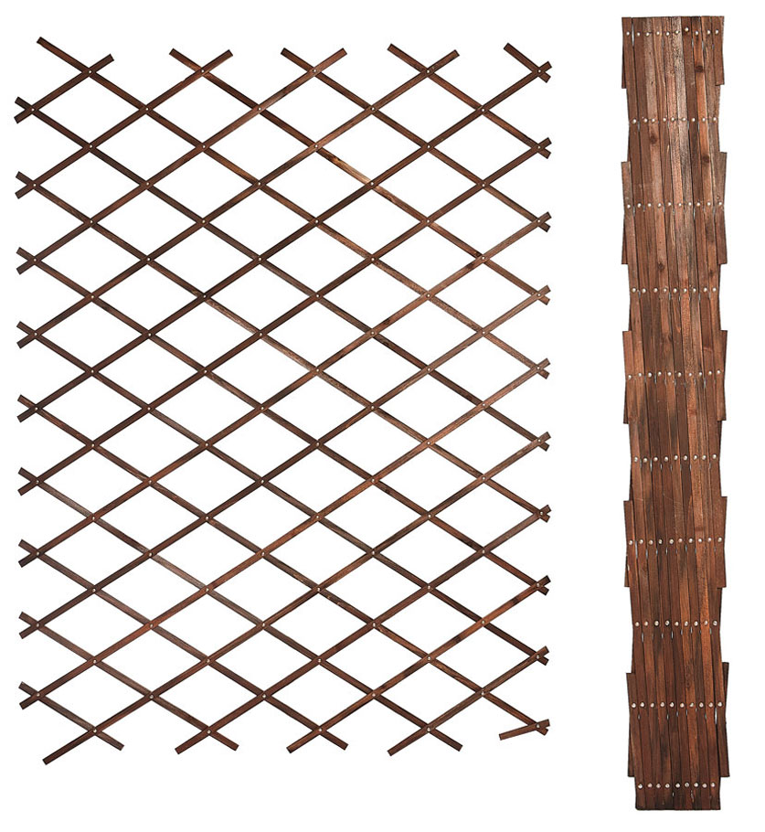 Riveted Diamond Expanding Wood Garden Trellis 180cm x 120cm