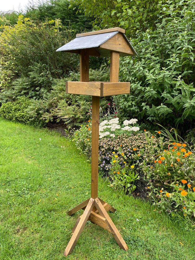 Ruddings Wood Slate Roof Bird Table