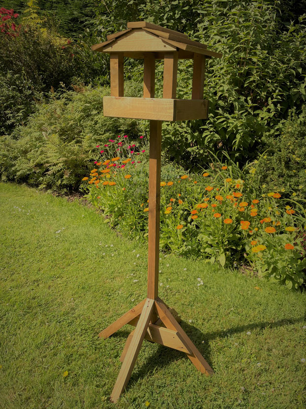 Wooden Bird Table Garden Feeder Deluxe READY MADE