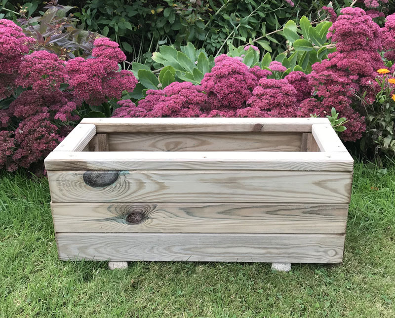 Wooden Garden Outdoor Planter Plant Trough Boxes Medium