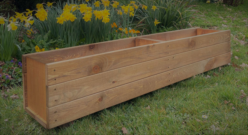 Wooden Garden Planter Trough Container Box Pot  Extra Large