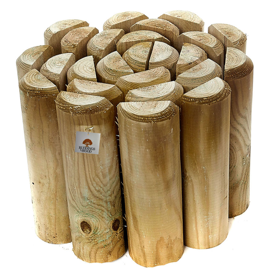 Log Roll Edging - 1.8 metres long x 230mm high - Log Rolls