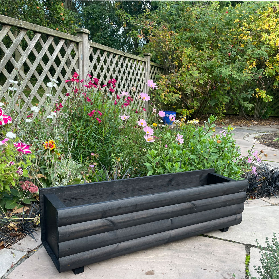 Outdoor Planter Black Garden Box