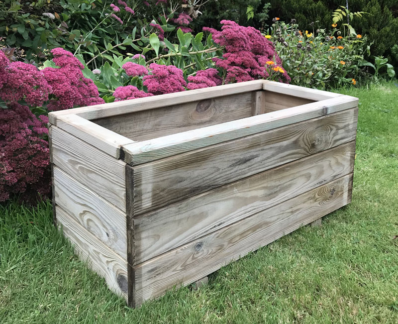 Wooden Garden Outdoor Planter Plant Trough Large